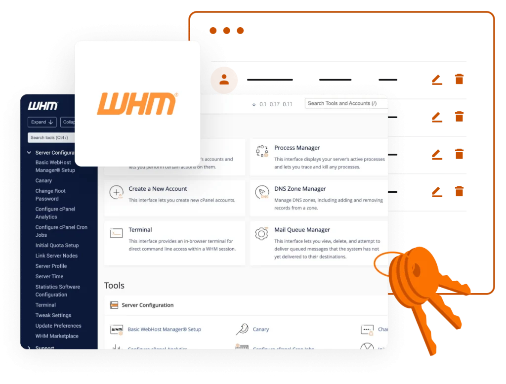 WHM control panel